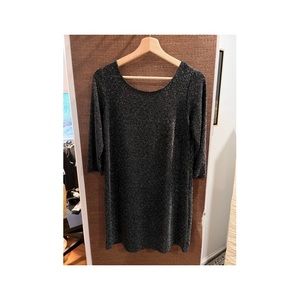 Shiny Black Backless Dress